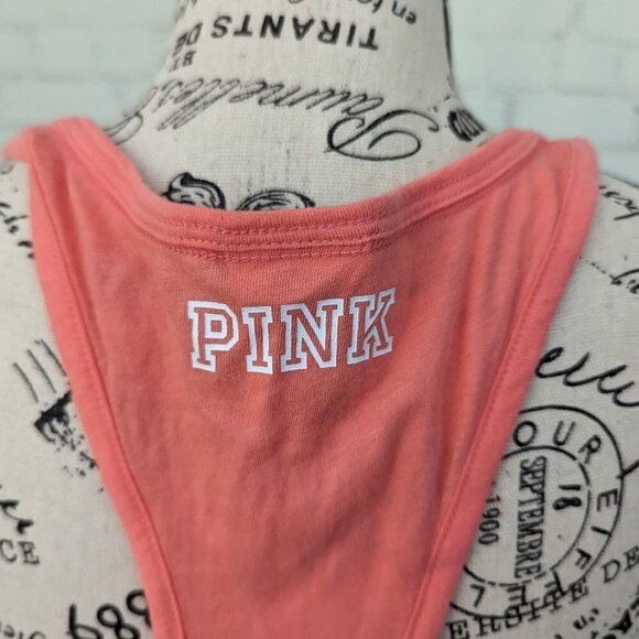 VS PINK Racerback Tank Top Sz L NAP GAME STRONG  New NWOT - Picture 5 of 8